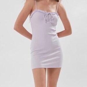 UO Newcastle Ruffle Ribbed Bodycon Dress Size S